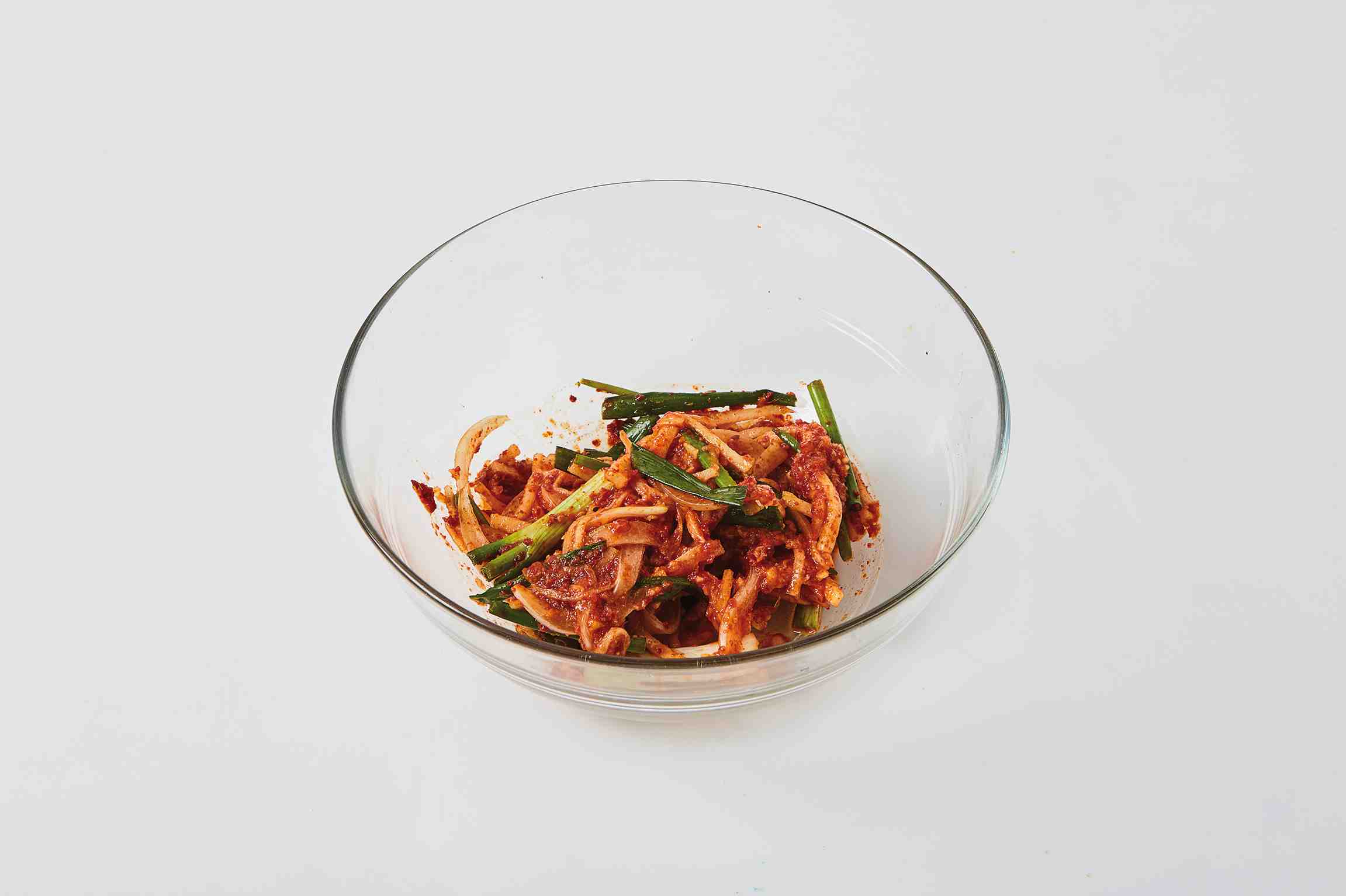 저염 겉절이 3단계 조리 모습