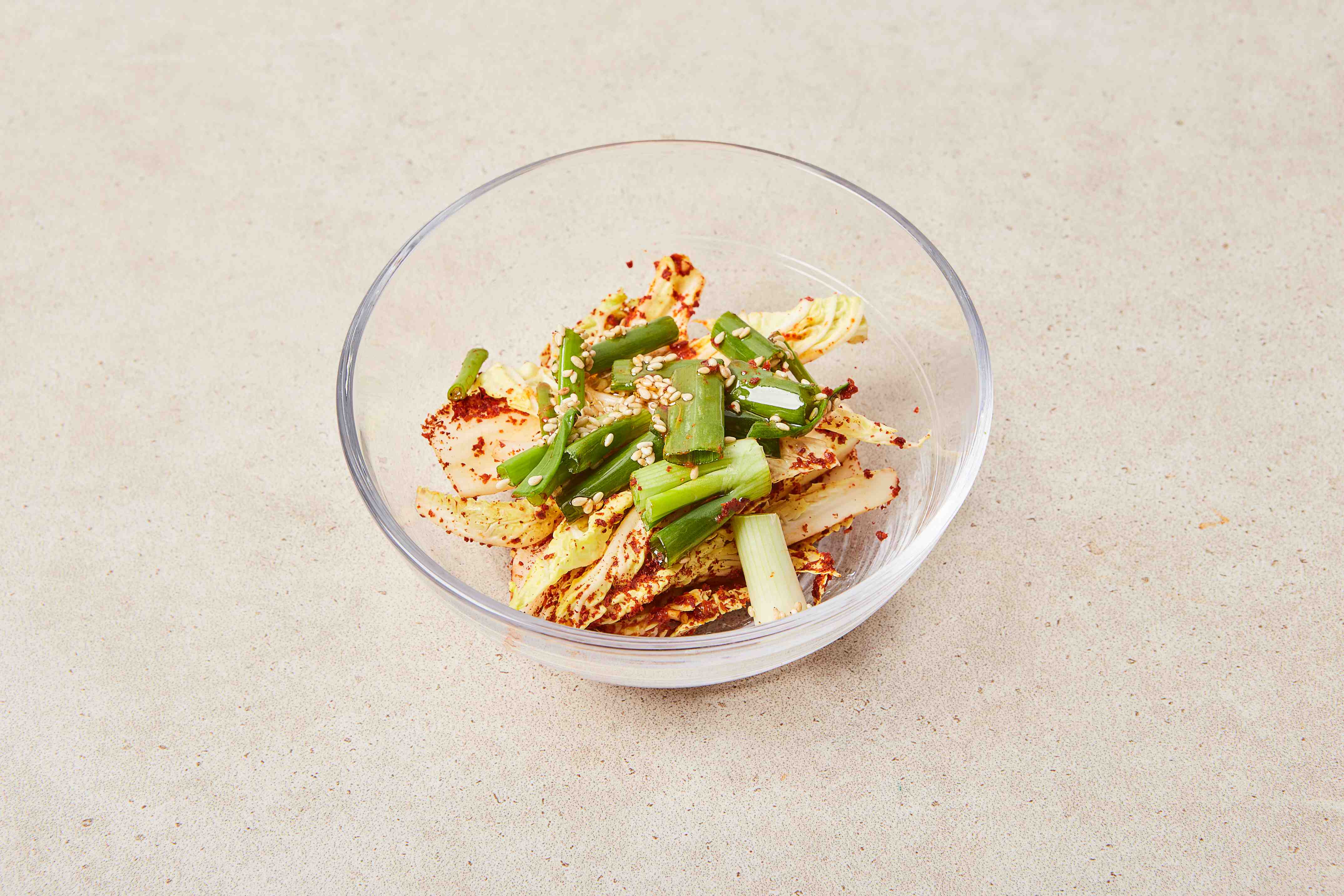 통배추 겉절이 5단계 조리 모습