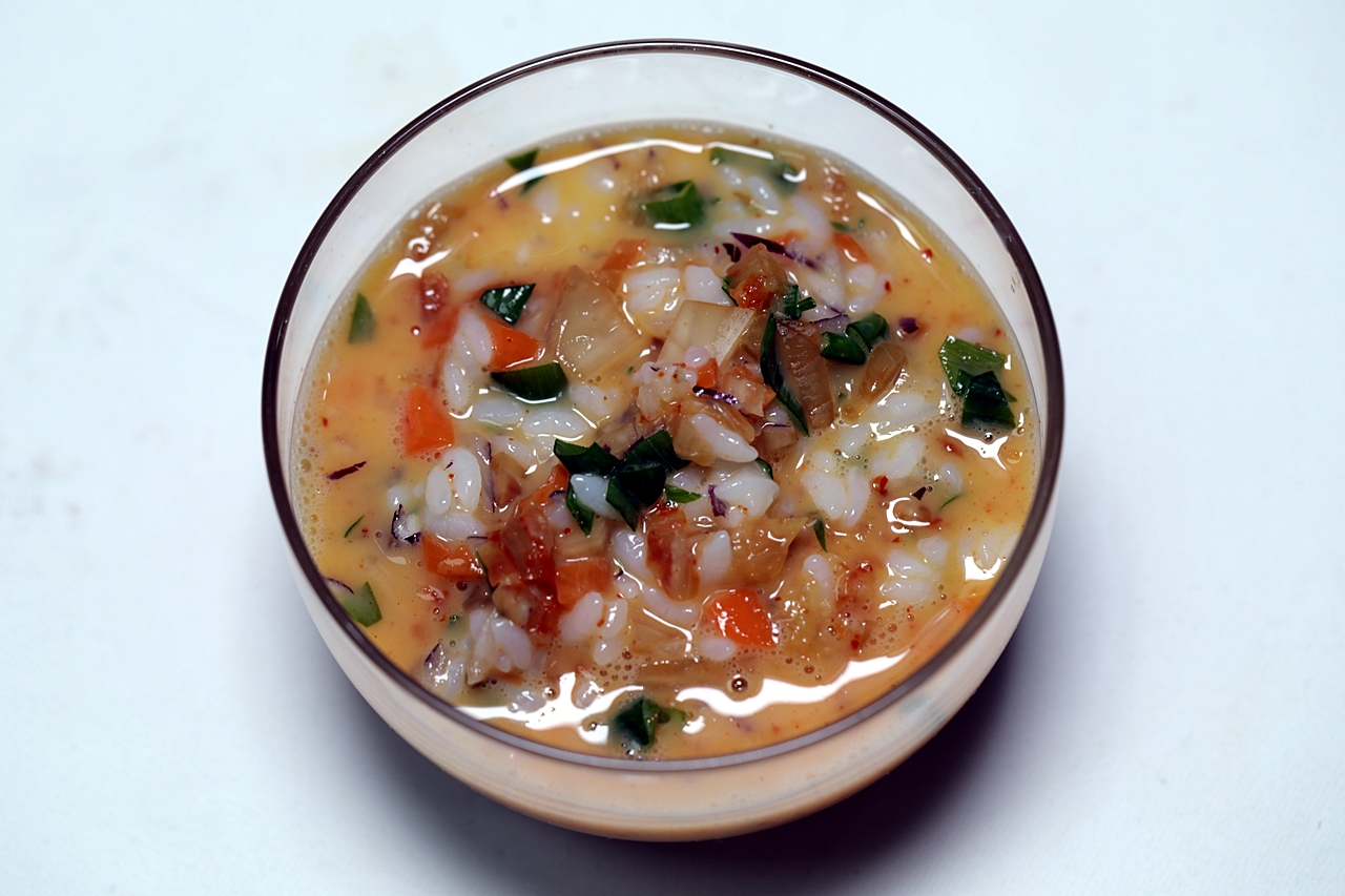 찬밥김치달걀찜 4단계 조리 모습