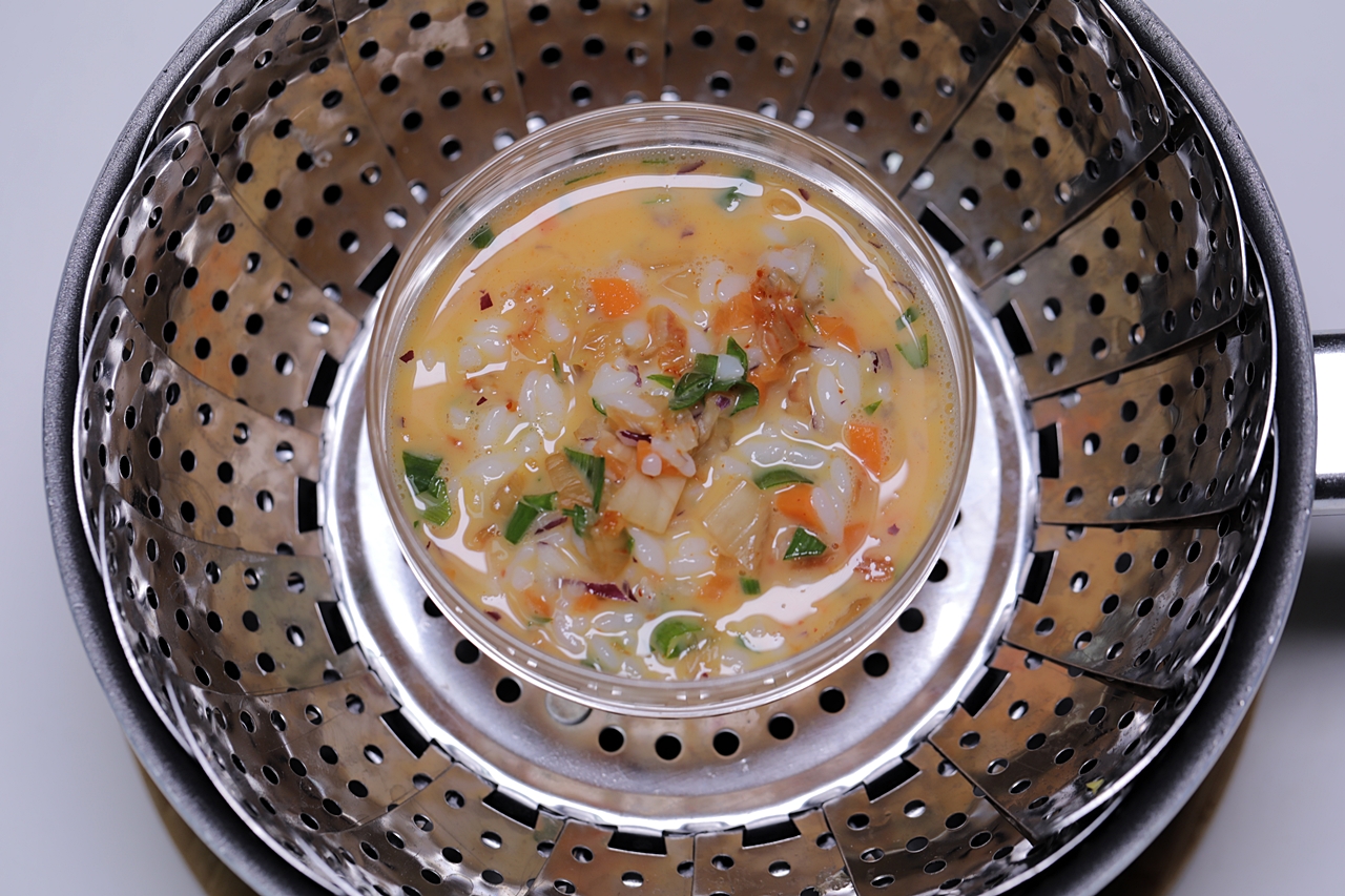 찬밥김치달걀찜 5단계 조리 모습