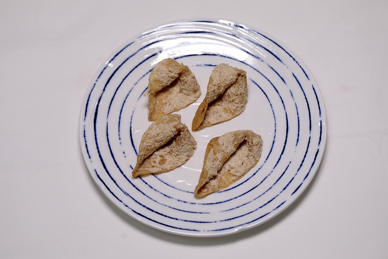 유부 달걀찜 1단계 조리 모습